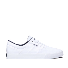 Supra Mens COBALT White/white Low Top Shoes | CA-65722